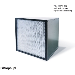 Filtr HEPA E10 Separator aluminiowy 305x305x292mm
